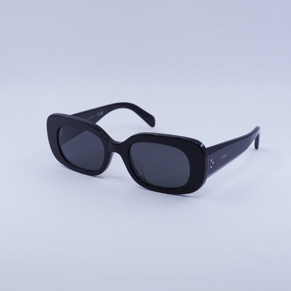 🕶️ New Celine CL40287U 01A Sunglasses - Shiny Black Frame, Grey Lenses - Picture 1 of 10